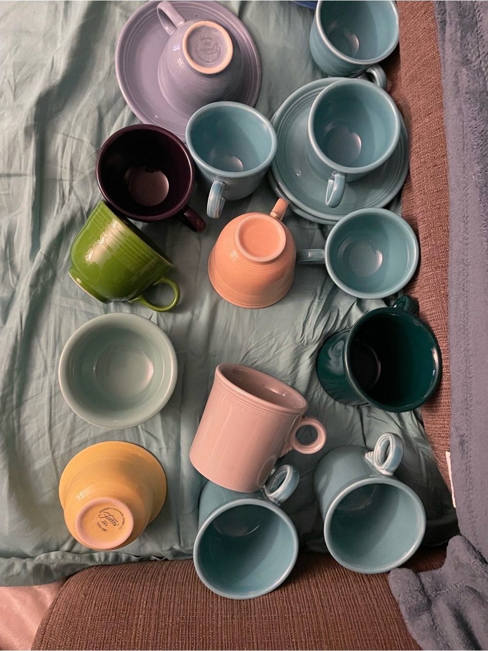 Assorted Pastel and Jewel Ceramic Mug Set - Multicolor Collection